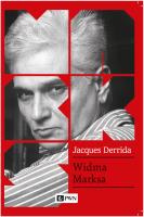 Widma Marksa.. Autor: Derrida Jacques. SmakLiter.pl Okładka książki Widma Marksa.