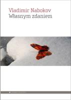 Własnym zdaniem. Autor: Nabokov Vladimir. SmakLiter.pl Okładka książki Własnym zdaniem