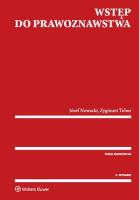 Wstęp do prawoznawstwa. Autor: Nowacki Józef, Tobor Zygmunt. SmakLiter.pl Okładka książki Wstęp do prawoznawstwa