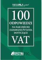 100 odpowiedzi na najczęściej zadawane pytania dotyczące VAT. Wydawca: Oficyna Prawa Polskiego. SmakLiter.pl Opakowanie 100 odpowiedzi na najczęściej zadawane pytania dotyczące VAT