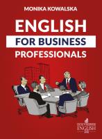 English for Business Professionals. Autor: Monika Kowalska. SmakLiter.pl Okładka książki English for Business Professionals