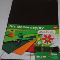 Opakowanie Filc w arkuszach 20cm x 30cm Kolor brązowy 5 sztuk