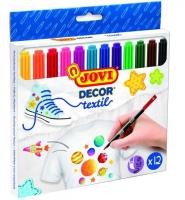Flamastry dekoracyjne do tkanin 12 kolorów JOVI. Wydawca: JOVI. SmakLiter.pl Opakowanie Flamastry dekoracyjne do tkanin 12 kolorów JOVI