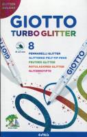 Giotto Flamastry Turbo Glitter 8 sztuk. Wydawca: GIOTTO. SmakLiter.pl Opakowanie Giotto Flamastry Turbo Glitter 8 sztuk