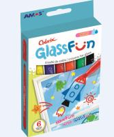 Okładka książki Kredki do szkła GlassFun 6 kolorów AMOS