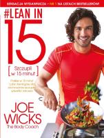 Lean in 15 Szczupli w 15 minut. Autor: Joe Wicks. SmakLiter.pl Okładka książki Lean in 15 Szczupli w 15 minut