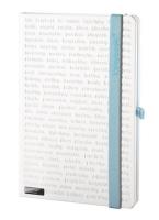 Opakowanie Notes A5 The One biały z niebieską gumką kratka