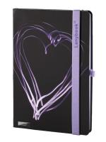 Opakowanie Notes A6 Night Light czarny/fiolet linia