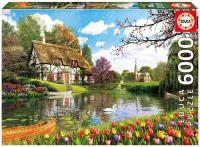 Opakowanie Puzzle Wiosna w domku nad jeziorem 6000