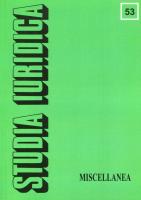 Opakowanie Studia Iuridica nr 53 Miscellanea