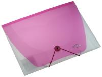 Opakowanie Teczka A4 z gumką przezroczysta różowa