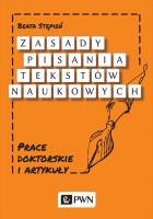 Zasady pisania tekstów naukowych. Autor: Stępień Beata. SmakLiter.pl Okładka książki Zasady pisania tekstów naukowych