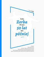 Zorba 50 lat później. Autor: Zaród Tomasz. SmakLiter.pl Okładka książki Zorba 50 lat później
