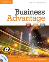 Business Advantage Advanced Student's Book + DVD. Autor: Lisboa Martin, Handford Michael. SmakLiter.pl Okładka książki Business Advantage Advanced Student's Book + DVD