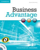 Business Advantage Intermediate Personal Study Book + CD. Autor: Marjorie Rosenberg. SmakLiter.pl Okładka książki Business Advantage Intermediate Personal Study Book + CD