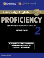 Opakowanie Cambridge English Proficiency 2 Authentic examination papers with answers