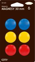 Opakowanie Magnes 30mm kolorowy (6szt) GRAND