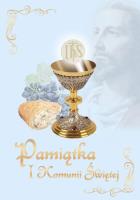 Pamiątka I Komunii Świętej niebieska. Autor: Żurawiecka Marta. SmakLiter.pl Okładka książki Pamiątka I Komunii Świętej niebieska