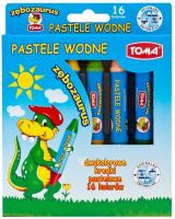 Pastele wodne 16 kolorów TOMA. Wydawca: TOMA. SmakLiter.pl Opakowanie Pastele wodne 16 kolorów TOMA