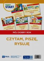 Pewny start Mój dobry rok Czytam piszę rysuję. Autor: Aneta Pliwka, Katarzyna Radzka, Barbara Szostak. SmakLiter.pl Okładka książki Pewny start Mój dobry rok Czytam piszę rysuję