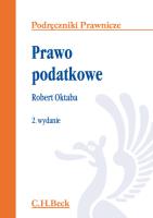 Prawo podatkowe. Autor: Oktaba Robert. SmakLiter.pl Okładka książki Prawo podatkowe