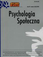 Opakowanie Psychologia społeczna 4/2015 Tom 10