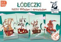 Puzzle Układam i opowiadam Łódeczki 2-3 lata. Autor: Wyrt Paulina. SmakLiter.pl Okładka książki Puzzle Układam i opowiadam Łódeczki 2-3 lata