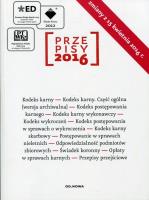 Zbiór karny  Przepisy 2016. Autor: Lech Krzyżanowski (oprac.). SmakLiter.pl Okładka książki Zbiór karny  Przepisy 2016