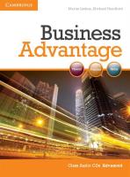 Business Advantage Advanced Class Audio 2CD. Autor: Lisboa Martin, Handford Michael. SmakLiter.pl Okładka książki Business Advantage Advanced Class Audio 2CD