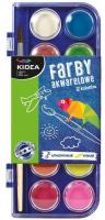 Farby akwarelowe 12 kolorów DERFORM. Wydawca: Derform. SmakLiter.pl Opakowanie Farby akwarelowe 12 kolorów DERFORM