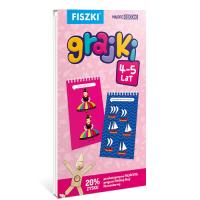 Fiszki Grajki 4-5 lat. Autor: Kinga Perczyńska (red.). SmakLiter.pl Okładka książki Fiszki Grajki 4-5 lat
