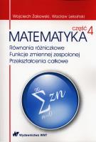 Matematyka. Część 4. Równania różniczkowe.... Autor: Żakowski Wojciech, Leksiński Wacław. SmakLiter.pl Okładka książki Matematyka. Część 4. Równania różniczkowe...