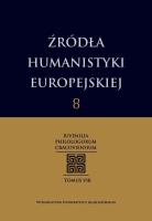 Okładka książki Źródła humanistyki europejskiej Tom 8