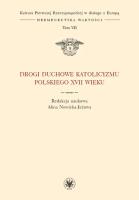 Okładka książki Drogi duchowe katolicyzmu polskiego XVII wieku (t. VII)