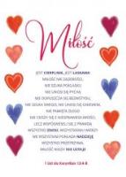 Kartki - Miłość jest cierpliwa pakiet 5 sztuk. Wydawca: Koinonia. SmakLiter.pl Opakowanie Kartki - Miłość jest cierpliwa pakiet 5 sztuk