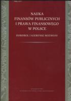 Okładka książki Nauka finansów publicznych i prawa finansowego w Polsce