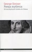 Poezja myślenia. Autor: George Steiner. SmakLiter.pl Okładka książki Poezja myślenia