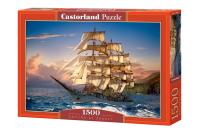 Puzzle 1500 Zachód słońca na żaglach CASTOR. Wydawca: Castorland. SmakLiter.pl Opakowanie Puzzle 1500 Zachód słońca na żaglach CASTOR