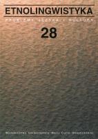 Opakowanie Etnolingwistyka Tom 28 Problemy języka i kultury