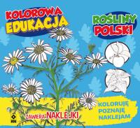 Kolorowa edukacja Rośliny Polski - naklejka. Autor: Michał Kryciński, Krystyna Jędrzejewska-Szmek. SmakLiter.pl Okładka książki Kolorowa edukacja Rośliny Polski - naklejka