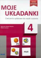 Moje układanki 4 Ćwicz. sylabowe w.2016. Autor: Agnieszka Fabisiak-Majcher, Elżbieta Ławczys. SmakLiter.pl Okładka książki Moje układanki 4 Ćwicz. sylabowe w.2016