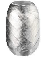 Opakowanie Wstążka kłębuszek 15m srebrna wytłaczana