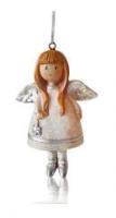 Opakowanie Aniołek do zawieszenia srebrny CHRISTMAS JOY