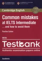Okładka książki Common Mistakes IELTS intermediate with Testbank