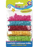 Opakowanie Confetti cekiny kółka 5 kolorów ASTRA