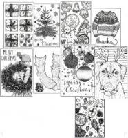 Okładka książki Kartki świąteczne do kolorowania wz.II (9szt) MIX