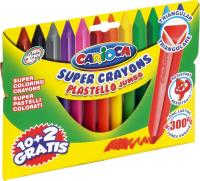 Kredki świecowe Plastello JUMBO 12 kolorów. Wydawca: KW TRADE. SmakLiter.pl Opakowanie Kredki świecowe Plastello JUMBO 12 kolorów