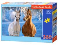 Puzzle 260 el.: The Winter Horses / B-27378. Autor: Castor. SmakLiter.pl Okładka książki Puzzle 260 el.: The Winter Horses / B-27378
