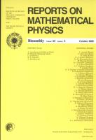 Opakowanie Reports on Mathematical Physics 62/2 2008