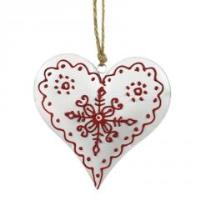 Opakowanie Serce - ozdoba wisząca biała CHRISTMAS JOY